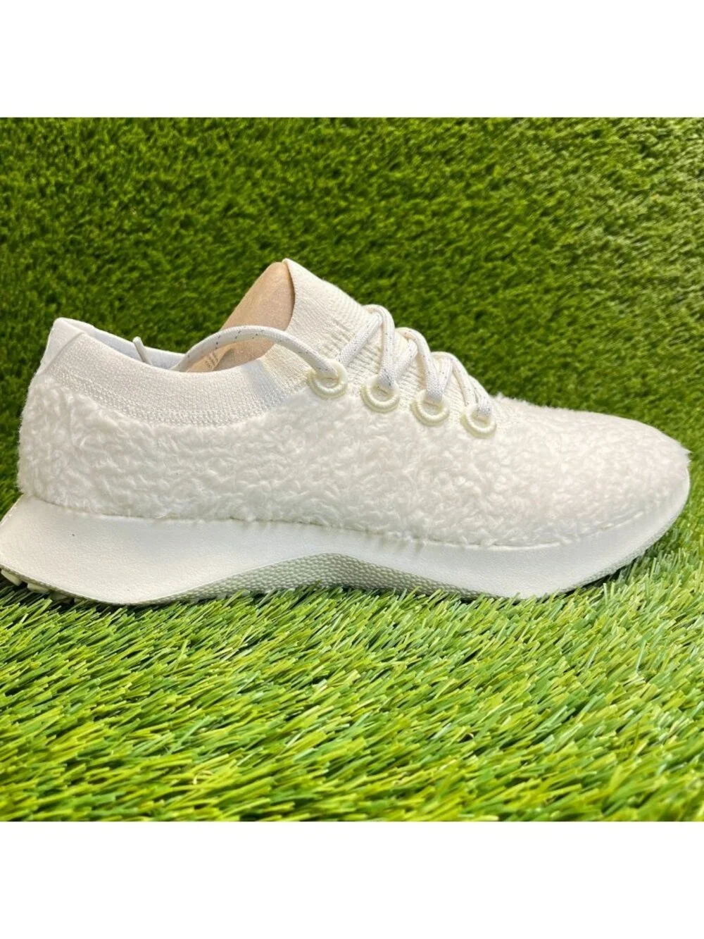Allbirds Wool Dasher 2 Fluff Mens Size 12 Natural White Running Shoes Sneakers